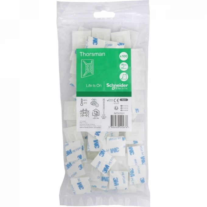 Площадка для кабельных стяжек SCHNEIDER ELECTRIC THORSMAN до 4,8мм IMT47001 Площадка для кабельных стяжек SCHNEIDER ELECTRIC THORSMAN до 4,8мм IMT47001