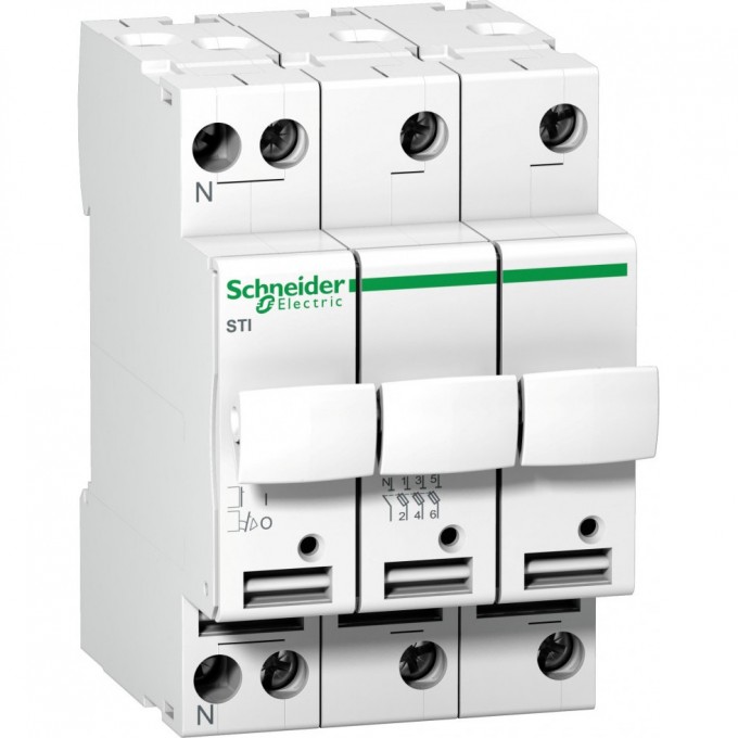 Предохранитель-разъединитель SCHNEIDER ELECTRIC ACTI 9 STI 3П+Н 10,3X38 400В A9N15658