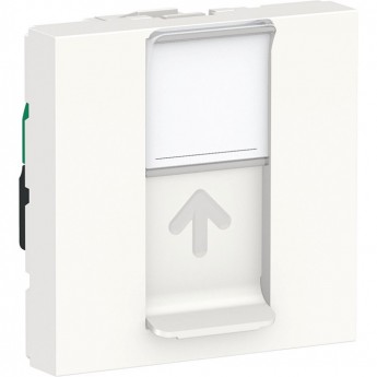 Розетка компьютерная SCHNEIDER ELECTRIC UNICA MODULAR, RJ45, одиночная, кат. 5е UTP, 2 модуля,белый