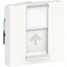 Розетка компьютерная SCHNEIDER ELECTRIC UNICA MODULAR, RJ45, одиночная, кат. 5е UTP, 2 модуля,белый NU341118