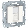 Розетка компьютерная SCHNEIDER ELECTRIC UNICA NEW, RJ45, одиночная, кат. 5е UTP, белый NU541118