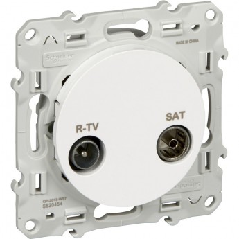 Розетка R-TV/SAT SCHNEIDER ELECTRIC ODACE, одиночная, белый