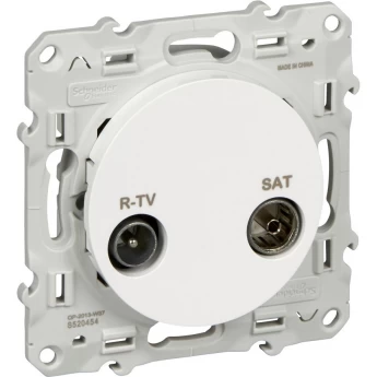 Розетка R-TV/SAT SCHNEIDER ELECTRIC ODACE, одиночная, белый