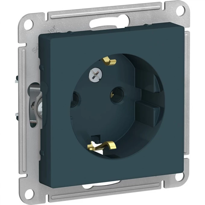 Розетка SCHNEIDER ELECTRIC ATLASDESIGN с заземлением, cмеханизм, изумруд ATN000843 Розетка SCHNEIDER ELECTRIC ATLASDESIGN с заземлением, cмеханизм, изумруд ATN000843