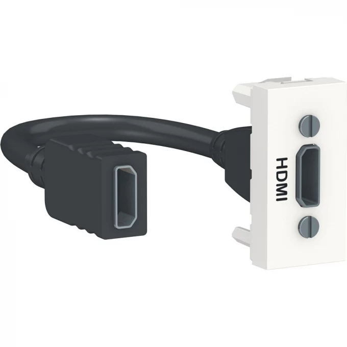 Розетка SCHNEIDER ELECTRIC UNICA MODULAR HDMI, 1 модуль, белый NU343018 Розетка SCHNEIDER ELECTRIC UNICA MODULAR HDMI, 1 модуль, белый NU343018