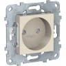 Розетка SCHNEIDER ELECTRIC UNICA NEW без заземления, со шторками, с винтовыми зажимами, 16 А, 250 В, бежевый NU503344