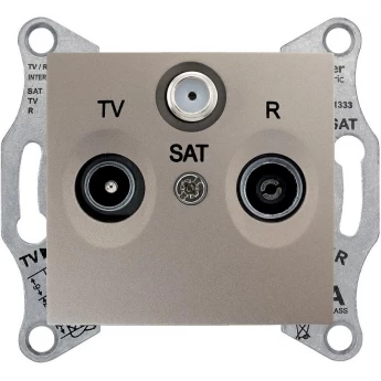 Розетка TV/R/SAT SCHNEIDER ELECTRIC SEDNA оконечная, 1dB, титан