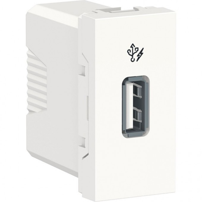 Розетка USB SCHNEIDER ELECTRIC UNICA MODULAR, 5 В / 1000 мА, 1 модуль белый NU342818 Розетка USB SCHNEIDER ELECTRIC UNICA MODULAR, 5 В / 1000 мА, 1 модуль белый NU342818