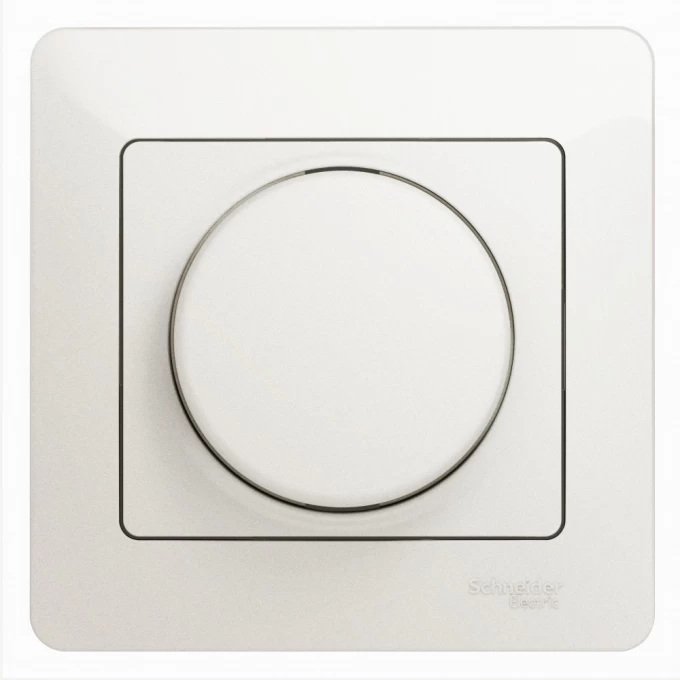 Светорегулятор (диммер) SCHNEIDER ELECTRIC GLOSSA, поворотно-нажимной, LED, RC, 630Вт, в сборе, перламутр GSL000637 Светорегулятор (диммер) SCHNEIDER ELECTRIC GLOSSA, поворотно-нажимной, LED, RC, 630Вт, в сборе, перламутр GSL000637