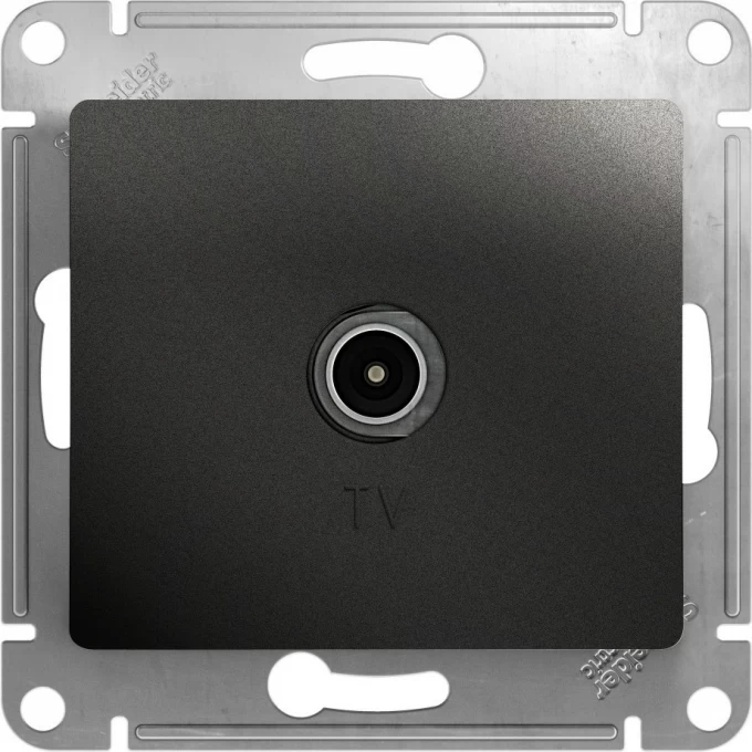 TV розетка SCHNEIDER ELECTRIC GLOSSA оконечная 1DB, механизм, АНТРАЦИТ GSL000791 TV розетка SCHNEIDER ELECTRIC GLOSSA оконечная 1DB, механизм, АНТРАЦИТ GSL000791