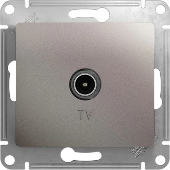 TV розетка SCHNEIDER ELECTRIC GLOSSA оконечная 1DB, механизм, ПЛАТИНА