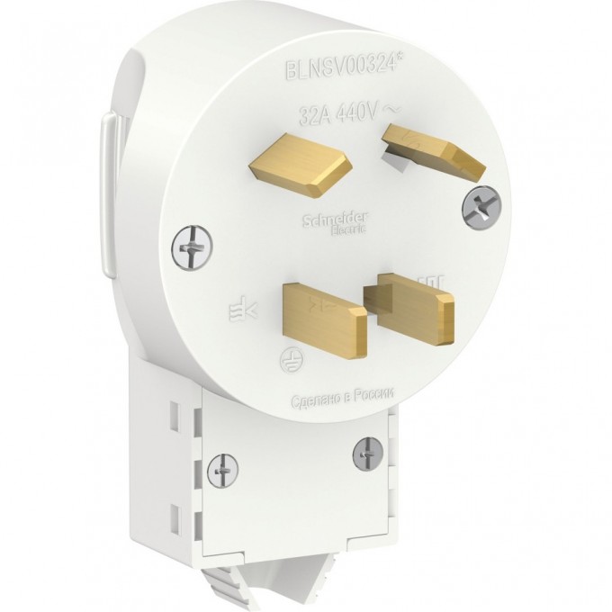 Вилка силовая SCHNEIDER ELECTRIC BLANCA 3К+З, 32 А, 440 В, БЕЛЫЙ BLNSV003241 Вилка силовая SCHNEIDER ELECTRIC BLANCA 3К+З, 32 А, 440 В, БЕЛЫЙ BLNSV003241
