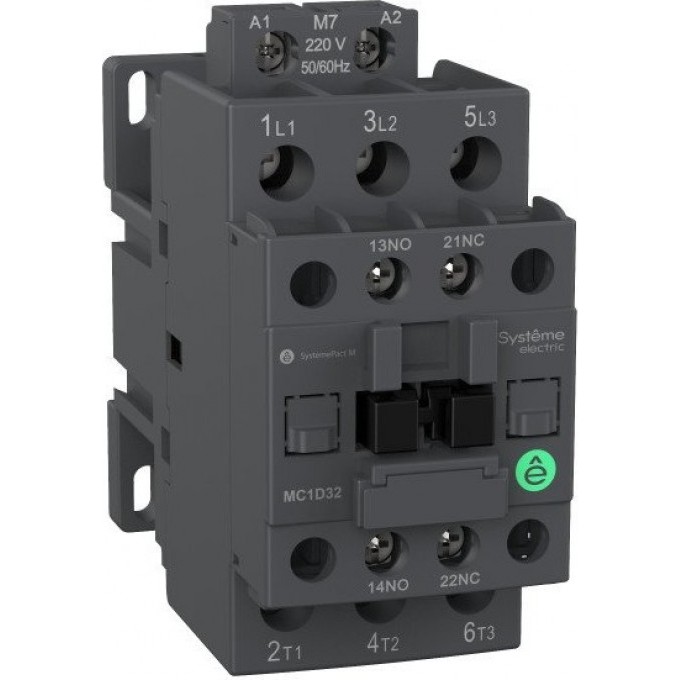 Контактор SCHNEIDER ELECTRIC MC1D 3п 12А кат. 220В AC 1НО+1НЗ SE MC1D12M7 Контактор SCHNEIDER ELECTRIC MC1D 3п 12А кат. 220В AC 1НО+1НЗ SE MC1D12M7