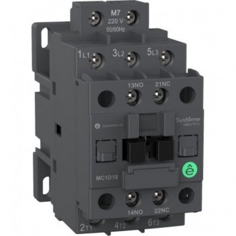 Контактор SCHNEIDER ELECTRIC SYSTEMEPACT M MC1D 3п 12А кат. 24В DC 1НО+1НЗ