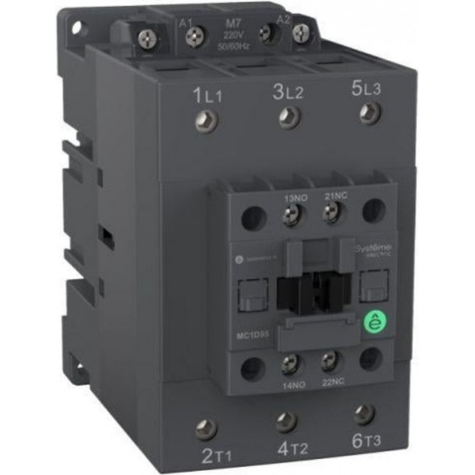 Контактор SCHNEIDER ELECTRIC SYSTEMEPACT M MC1D 3п 50А кат. 110-250В AC/DC 1НО+1НЗ MC1D50KUE