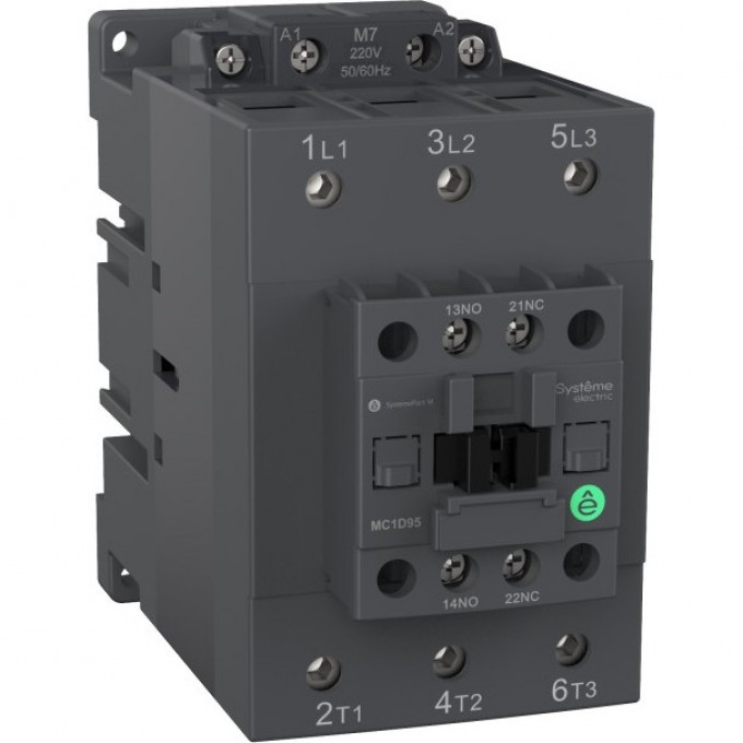 Контактор SCHNEIDER ELECTRIC SYSTEMEPACT M MC1D 3п 95А кат. 220В AC 1НО+1НЗ MC1D95M7