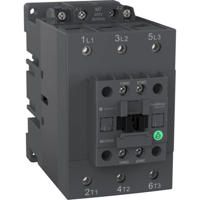 Контактор SCHNEIDER ELECTRIC SYSTEMEPACT M MC1D 3п 95А кат. 220В AC 1НО+1НЗ MC1D95M7
