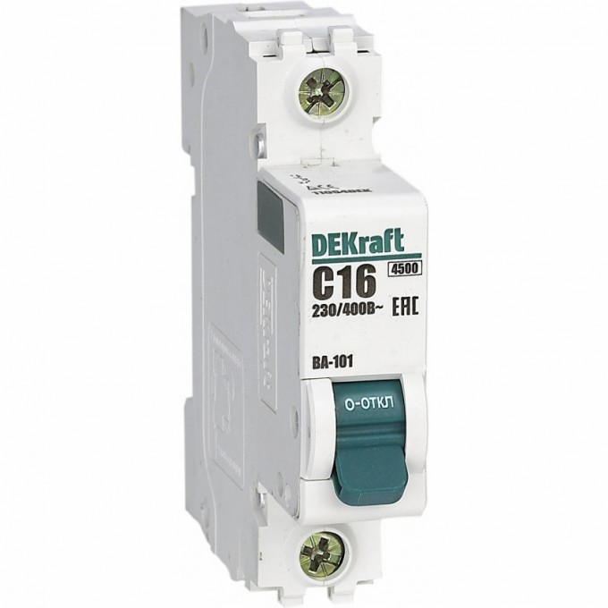 Автоматический выключатель SCHNEIDER ELECTRIC DEKRAFT 1Р 1А х-ка C ВА-101 4,5кА 11049DEK