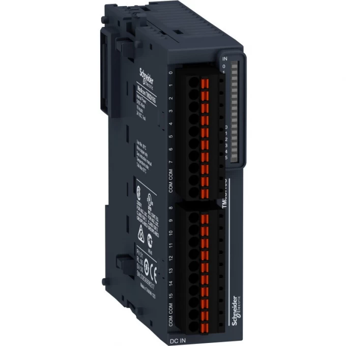 Дискретный модуль расширения SCHNEIDER ELECTRIC MODICON ТМ3 16 входов, пружинные клеммы TM3DI16G Дискретный модуль расширения SCHNEIDER ELECTRIC MODICON ТМ3 16 входов, пружинные клеммы TM3DI16G
