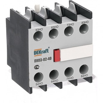 Приставка контактная DEKRAFT доп.контакты 4НО лицев Приставка контактная DEKRAFT доп.контакты 4НО лицев