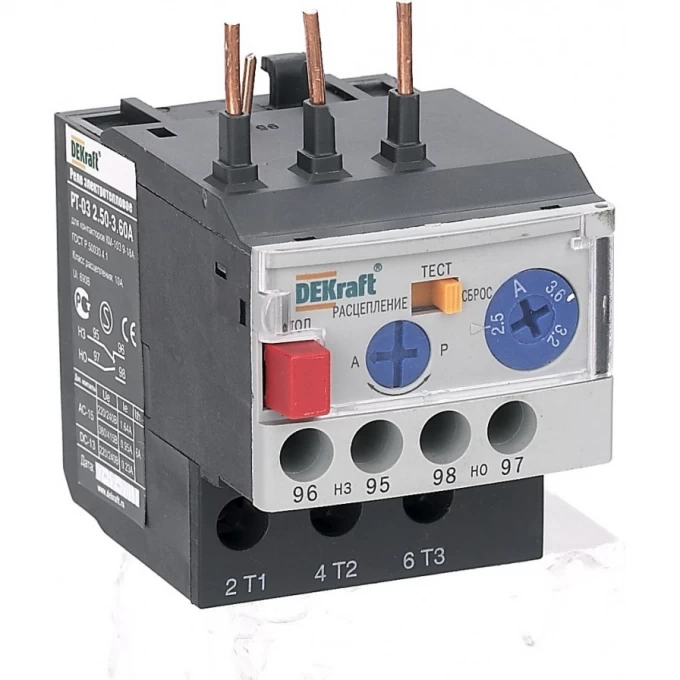 Реле электротепловое для контакторов SCHNEIDER ELECTRIC DEKRAFT 09-18A 9,00-12,0А РТ-03 23115DEK Реле электротепловое для контакторов SCHNEIDER ELECTRIC DEKRAFT 09-18A 9,00-12,0А РТ-03 23115DEK