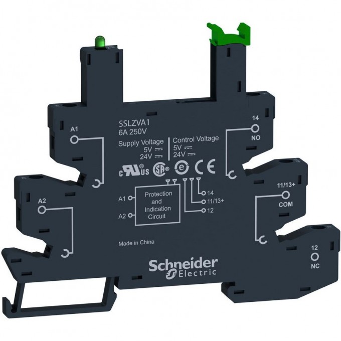 Розетка SCHNEIDER ELECTRIC ZELIO для реле, пружинные зажимы, = 5-24 В SSLZRA1