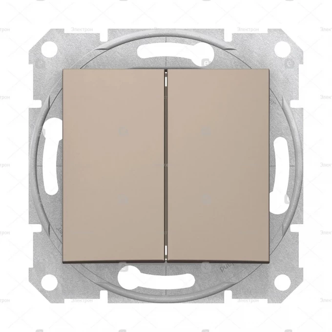 Переключатель 2-клавишный SCHNEIDER ELECTRIC SEDNA, сх.6+6, 10А, 250В, титан SDN0600168 Переключатель 2-клавишный SCHNEIDER ELECTRIC SEDNA, сх.6+6, 10А, 250В, титан SDN0600168
