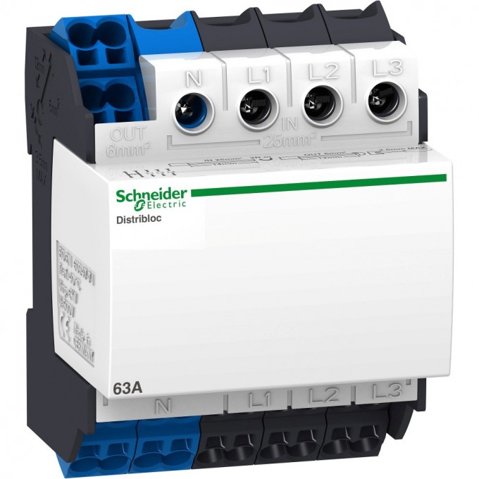 Распределительная колодка SCHNEIDER ELECTRIC LINERGY DISTRIBLOC 63A, ввод сверху 04041