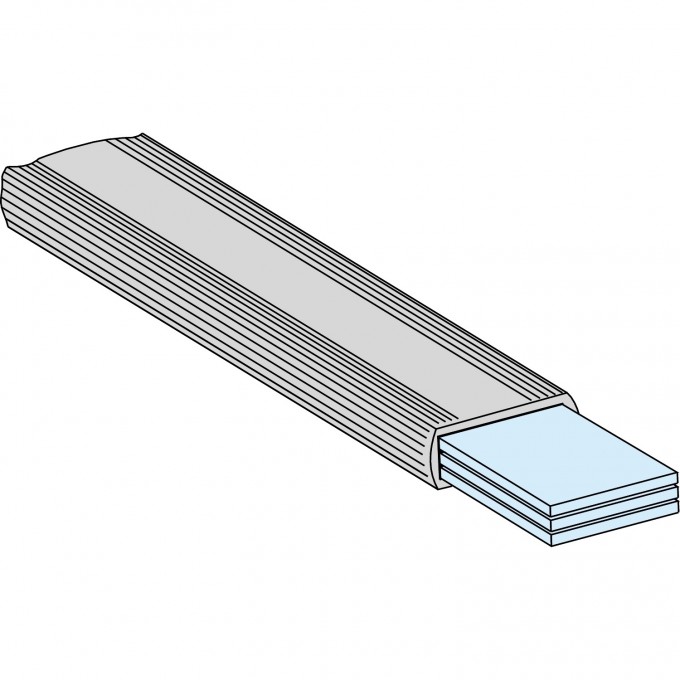 Шинка изолирующая гибкая SCHNEIDER ELECTRIC PRISMA, 20Х2мм, длина 1800мм 04742