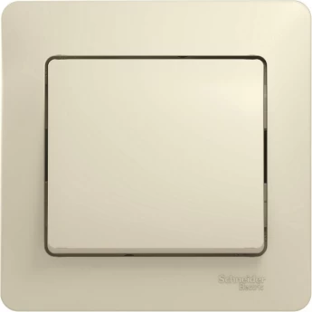 1-клавишный выключатель SCHNEIDER ELECTRIC GLOSSA, сх.1, 10АХ, в сборе, БЕЖЕВЫЙ