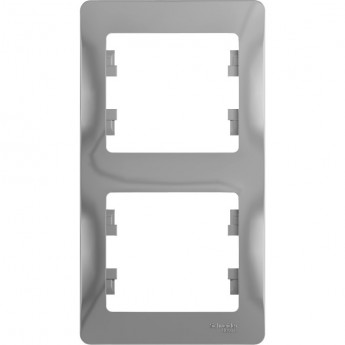 2-постовая рамка SCHNEIDER ELECTRIC GLOSSA, вертикальная, АЛЮМИНИЙ 2-постовая рамка SCHNEIDER ELECTRIC GLOSSA, вертикальная, АЛЮМИНИЙ