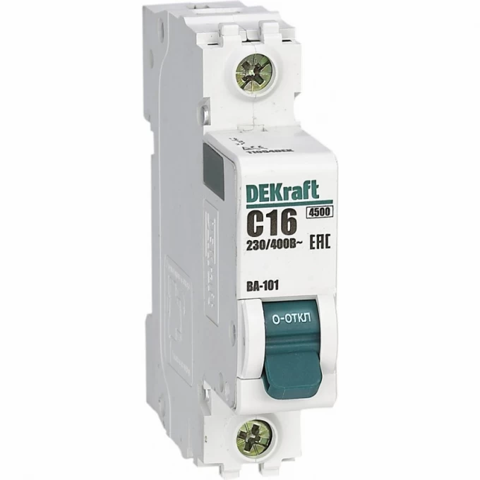 Автоматический выключатель SCHNEIDER ELECTRIC DEKRAFT 1Р 20А х-ка D ВА-101 4,5кА 11103DEK Автоматический выключатель SCHNEIDER ELECTRIC DEKRAFT 1Р 20А х-ка D ВА-101 4,5кА 11103DEK
