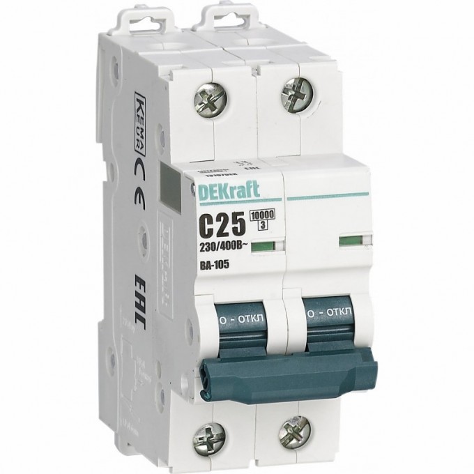 Автоматический выключатель SCHNEIDER ELECTRIC DEKRAFT ВА105-2P-002A-C 13161DEK Автоматический выключатель SCHNEIDER ELECTRIC DEKRAFT ВА105-2P-002A-C 13161DEK