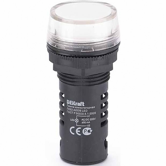 Лампа сигнальная SCHNEIDER ELECTRIC DEKRAFT ADDS 22 мм LED бел. 220В AC/DC ЛK-22 25121DEK Лампа сигнальная SCHNEIDER ELECTRIC DEKRAFT ADDS 22 мм LED бел. 220В AC/DC ЛK-22 25121DEK