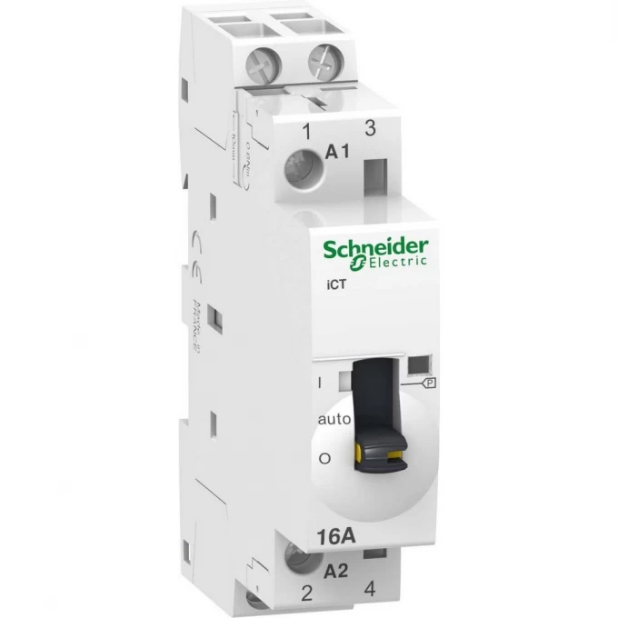 Модульный контактор с ручным управлением SCHNEIDER ELECTRIC ACTI9 iCT16A 2Н A9C23512