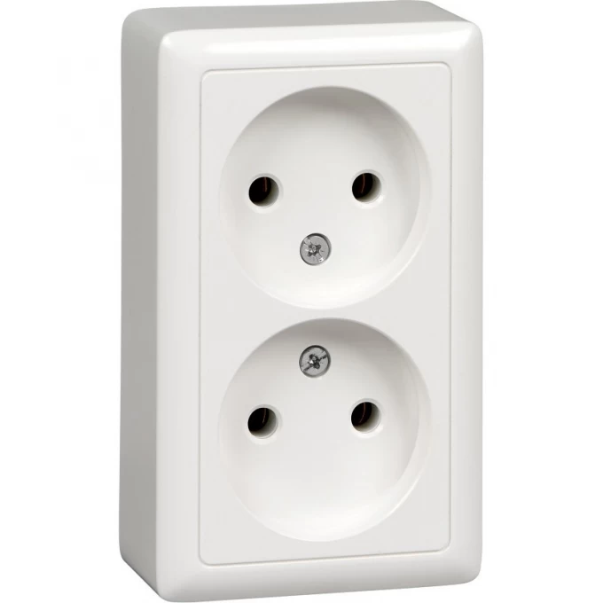 Розетка двойная SCHNEIDER ELECTRIC ХИТ О/У, без заземления без шторок, ИЗОЛ.ПЛ. 16А, 250В, белый. Россия RA16-237I-B Розетка двойная SCHNEIDER ELECTRIC ХИТ О/У, без заземления без шторок, ИЗОЛ.ПЛ. 16А, 250В, белый. Россия RA16-237I-B