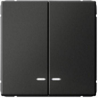 Выключатель 2-клавиши SCHNEIDER ELECTRIC ARTGALLERY SE GAL001453 10AX с подсветкой механизм базальт