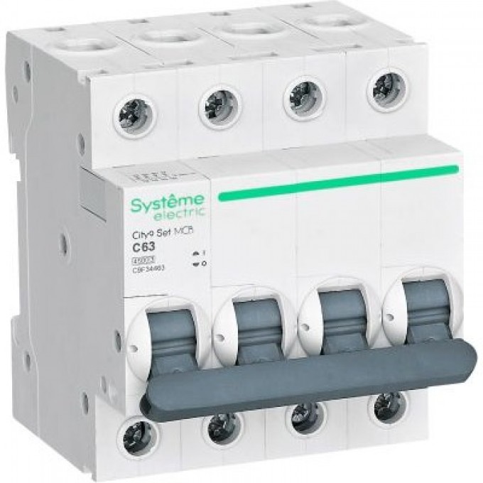 Выключатель автоматический модульный SCHNEIDER ELECTRIC 4п C 40А 4.5кА City9 Set 400В SE C9F34440